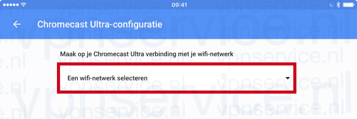 Kies Een WIFI-netwerk selecteren/Select WIFI network